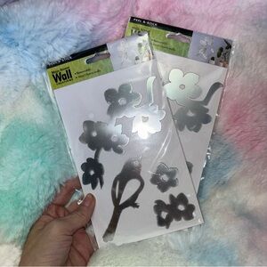 NWT Mirror Peel and Stick Wall Decals